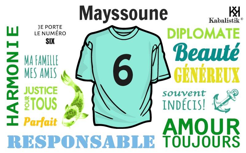 La signification numérologique du prénom Mayssoune