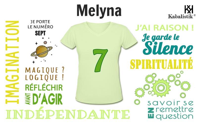 La signification numérologique du prénom Melyna