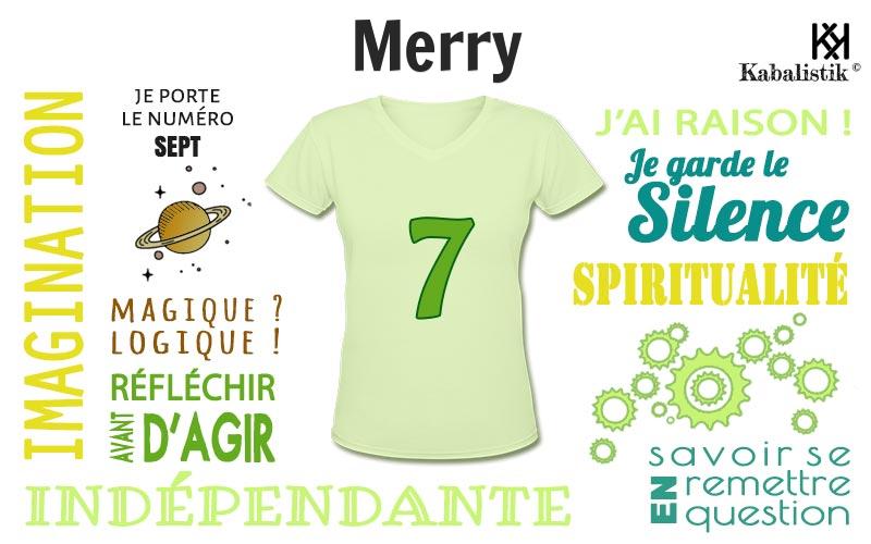 La signification numérologique du prénom Merry