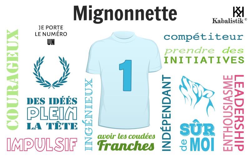 La signification numérologique du prénom Mignonnette