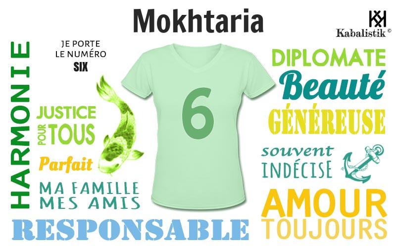La signification numérologique du prénom Mokhtaria