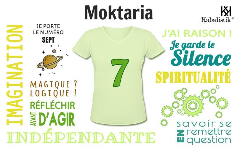 La signification numérologique du prénom Moktaria
