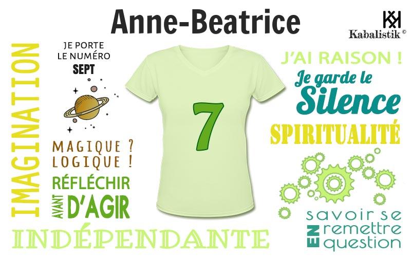 La signification numérologique du prénom Anne-beatrice