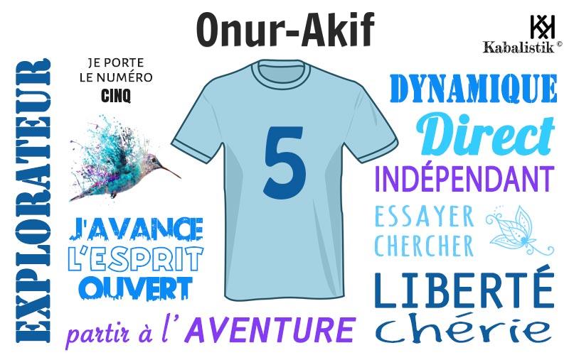 La signification numérologique du prénom Onur-akif