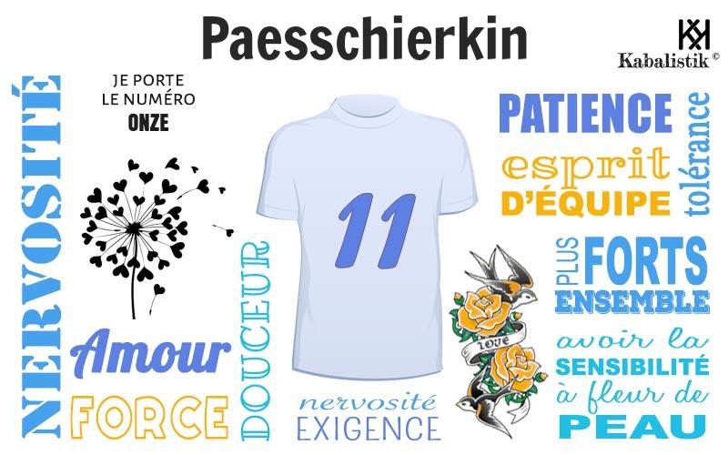 La signification numérologique du prénom Paesschierkin