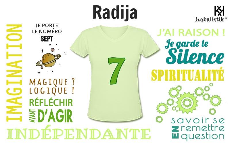 La signification numérologique du prénom Radija