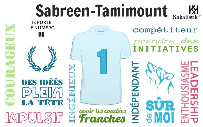 La signification numérologique du prénom Sabreen-tamimount