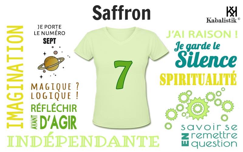 La signification numérologique du prénom Saffron