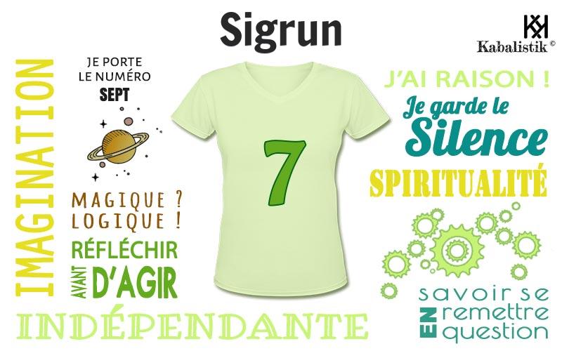 La signification numérologique du prénom Sigrun