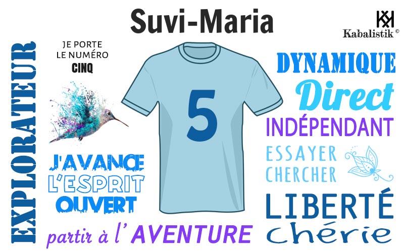 La signification numérologique du prénom Suvi-maria
