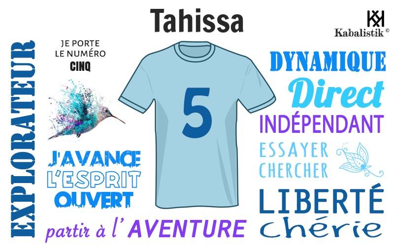 La signification numérologique du prénom Tahissa