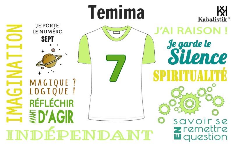 La signification numérologique du prénom Temima