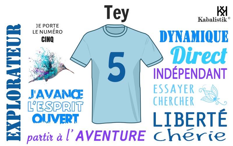 La signification numérologique du prénom Tey