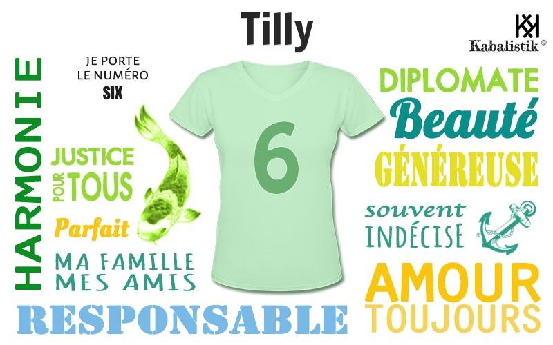 La signification numérologique du prénom Tilly
