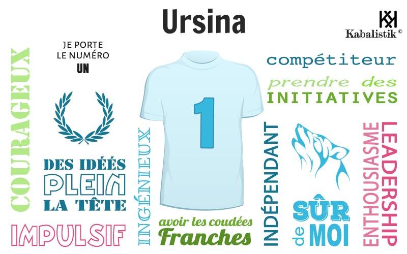 La signification numérologique du prénom Ursina