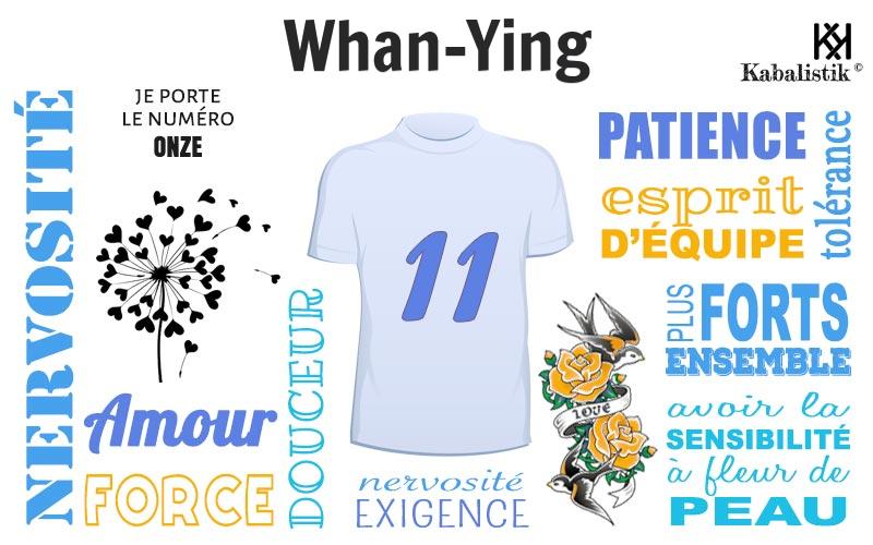 La signification numérologique du prénom Whan-ying
