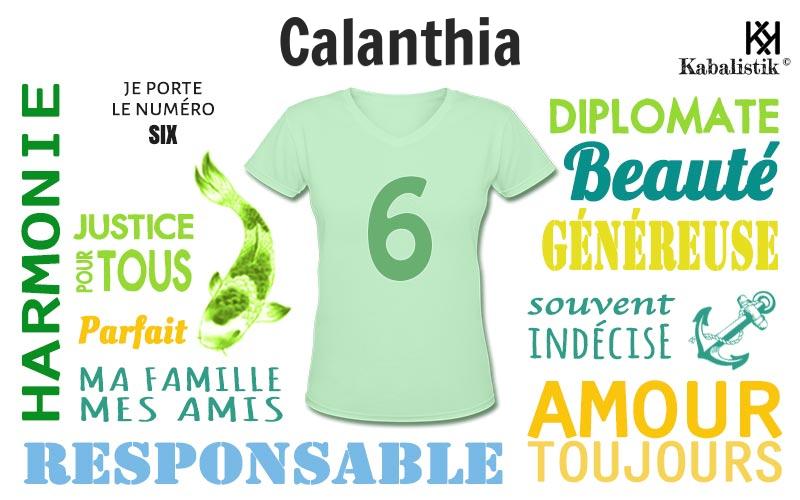 La signification numérologique du prénom Calanthia
