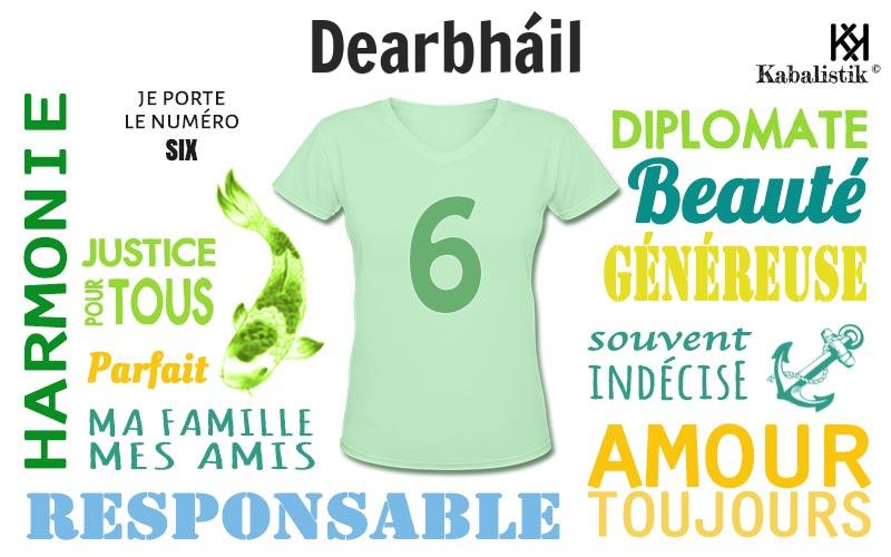La signification numérologique du prénom Dearbháil