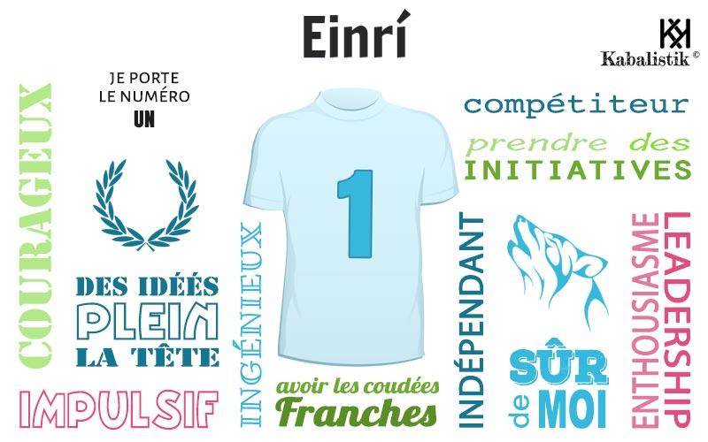 La signification numérologique du prénom Einrí