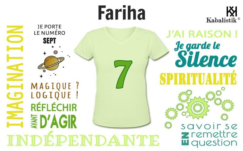 La signification numérologique du prénom Fariha