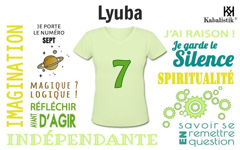 La signification numérologique du prénom Lyuba