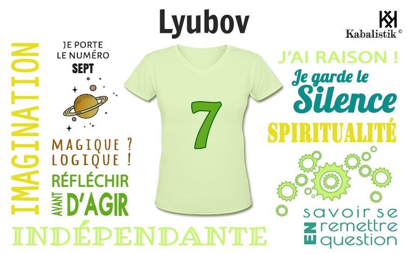 La signification numérologique du prénom Lyubov