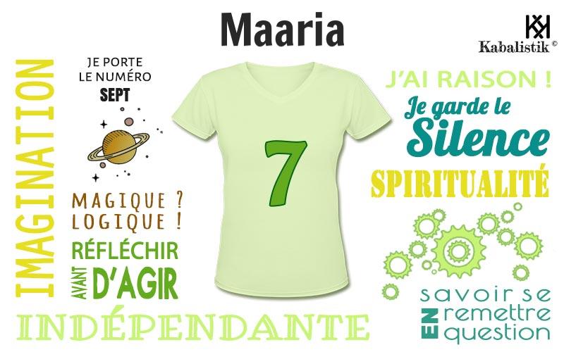La signification numérologique du prénom Maaria