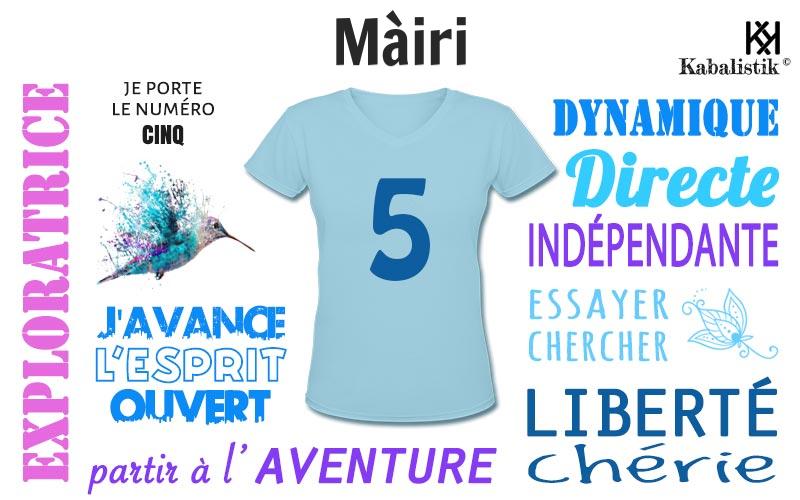 La signification numérologique du prénom Màiri