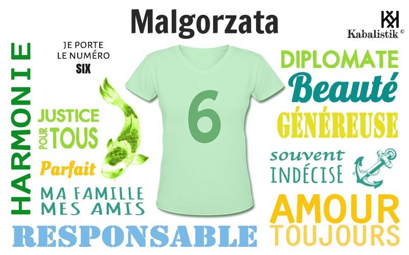 La signification numérologique du prénom Malgorzata
