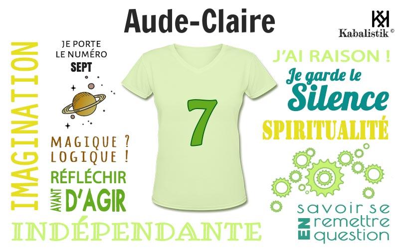 La signification numérologique du prénom Aude-claire
