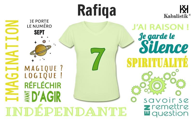 La signification numérologique du prénom Rafiqa