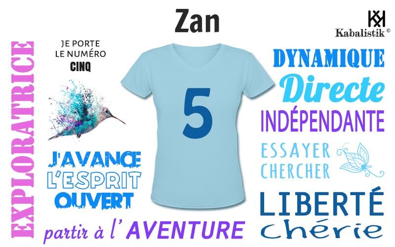 La signification numérologique du prénom Zan