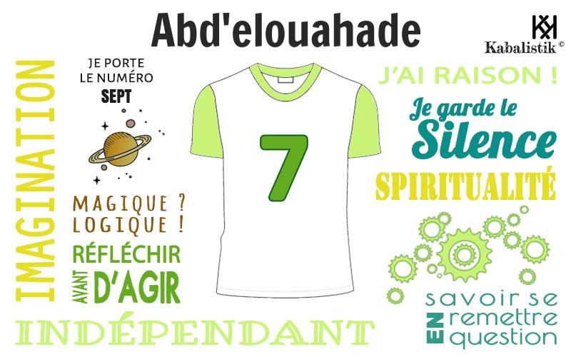 La signification numérologique du prénom Abd'Elouahade