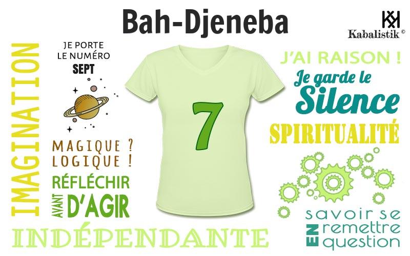 La signification numérologique du prénom Bah-Djeneba