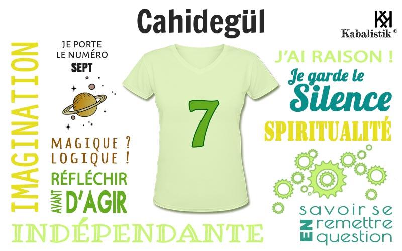La signification numérologique du prénom Cahidegül