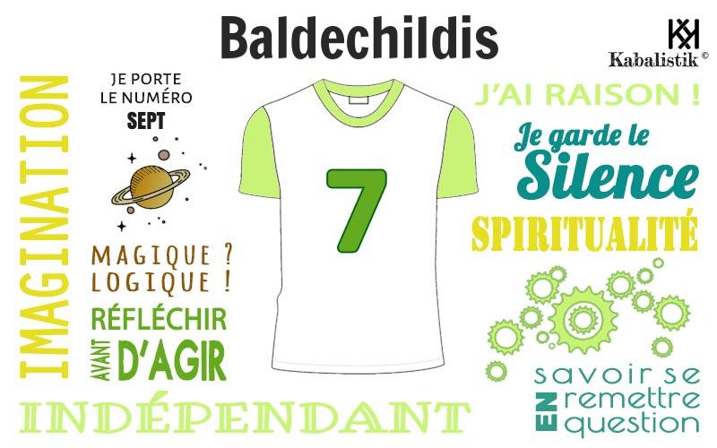 La signification numérologique du prénom Baldechildis