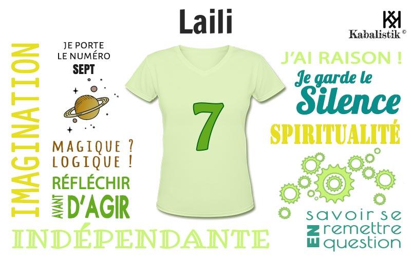 La signification numérologique du prénom Laili