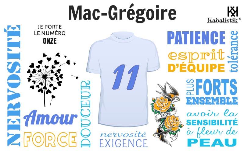 La signification numérologique du prénom Mac-Grégoire