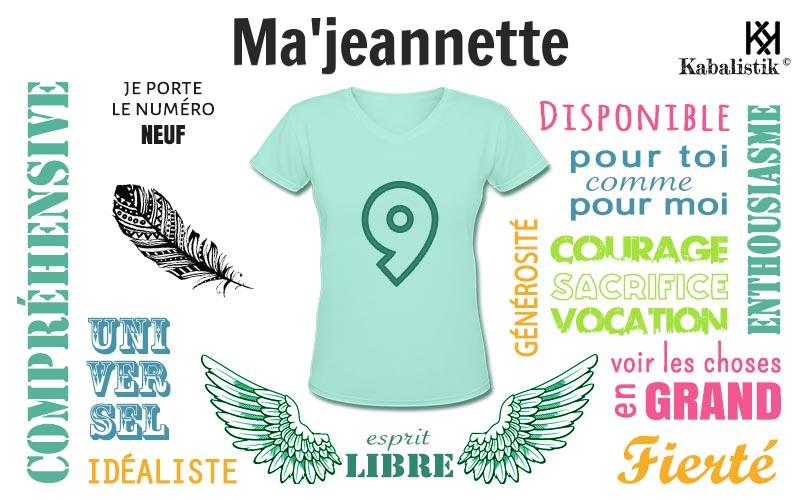 La signification numérologique du prénom Ma'Jeannette