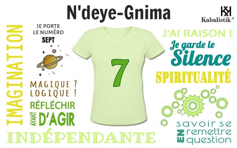 La signification numérologique du prénom N'Deye-Gnima