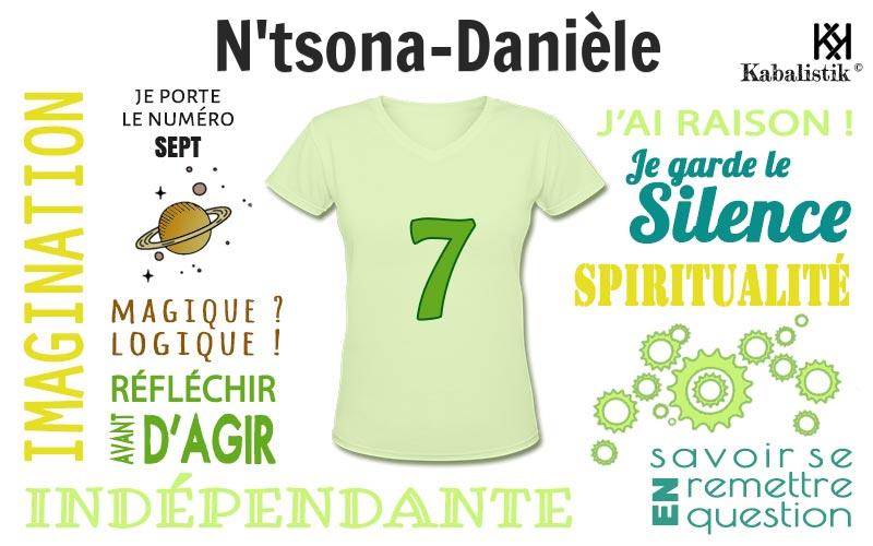 La signification numérologique du prénom N'Tsona-Danièle
