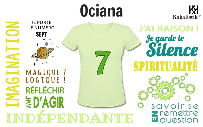 La signification numérologique du prénom Ociana