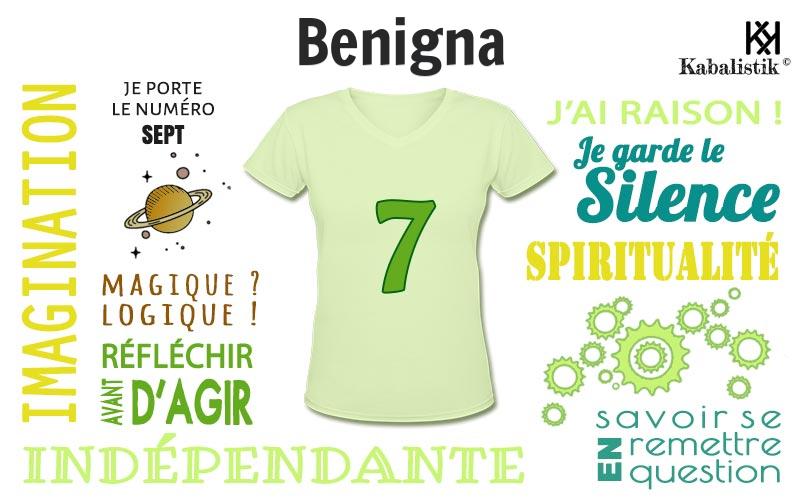 La signification numérologique du prénom Benigna