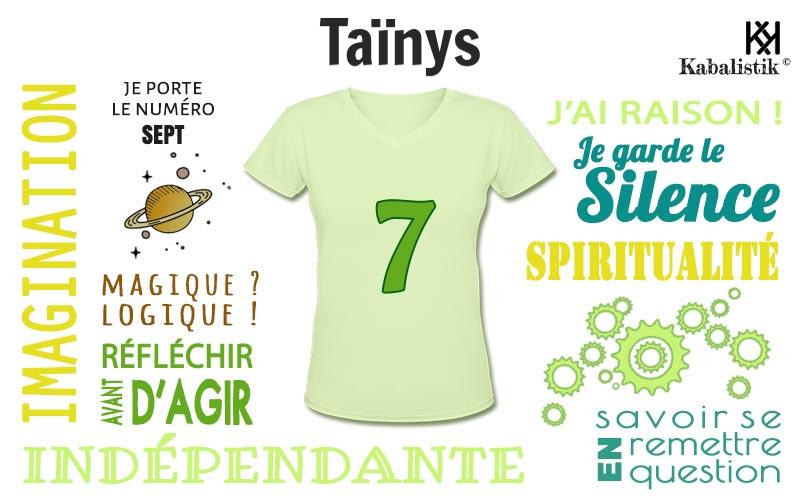 La signification numérologique du prénom Taïnys