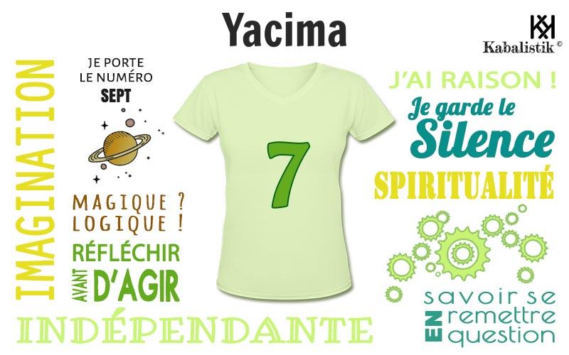 La signification numérologique du prénom Yacima