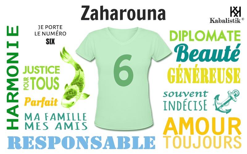 La signification numérologique du prénom Zaharouna