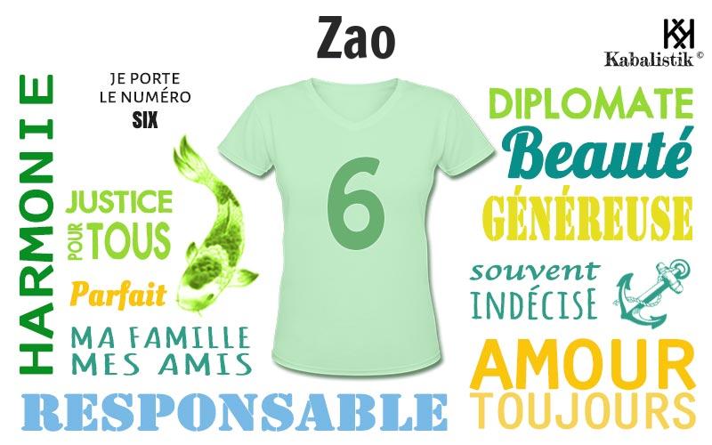 La signification numérologique du prénom Zao