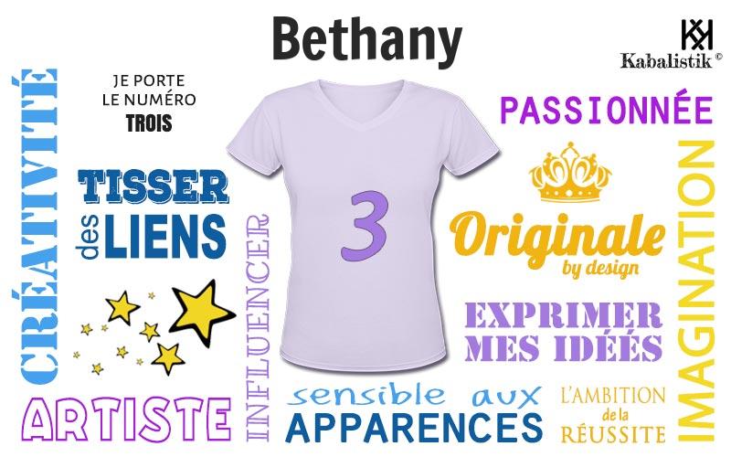 La signification numérologique du prénom Bethany