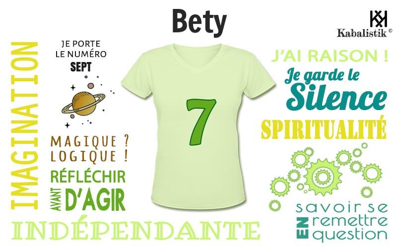 La signification numérologique du prénom Bety