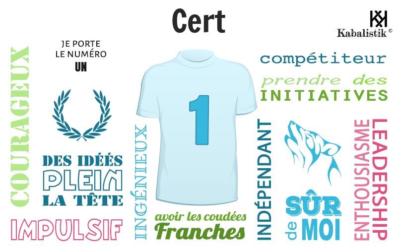 La signification numérologique du prénom Cert